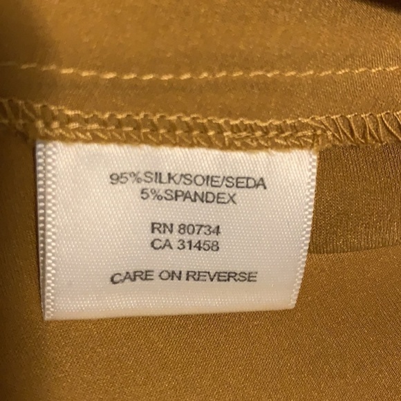 BCBG Silk Charmeuse Puffy Sleeve Top L - Picture 8 of 8